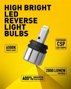 img 3 attached to AUXITO 3156 3157 LED Bulbs: High Brightness 20W 4000Lm Reverse Light, Error-Free CANBUS, Upgraded 3057 3457 4157 for Tail Brake Parking Lights - 6500K White (Pack of 2)