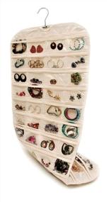 img 1 attached to Closet Complete: High-Quality Hanging Canvas Jewelry Organizer with Double-Sided 360 Degree Rotation, 80 Pockets - Best for Efficient Jewelry & Accessory Organization