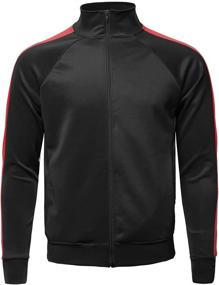 img 2 attached to Premium Quality Shoulder Zip Up Jacket Men's Clothing for Active