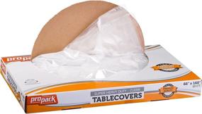 img 1 attached to 🎉 Convenient and Hygienic: Propack's Individually Wrapped Disposable Plastic Tablecovers!