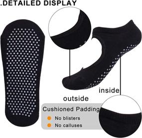 img 2 attached to Hicdaw Non-Slip Yoga Socks for Women - Perfect for Pilates, Ballet, Dance, and Barefoot Workouts (4-12 Pairs)
