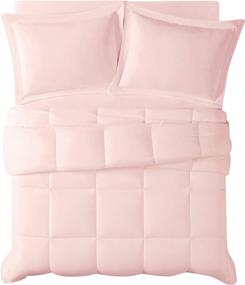 img 3 attached to 🛏️ Healthful Haven: Antimicrobial Full/Queen Blush Comforter Set (CS3829BSFQ-1700)