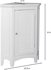 img 1 attached to 🚽 Enhance Bathroom Organization with Teamson Home Glancy Bathroom Storage Floor Cabinet in White