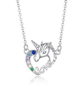 img 4 attached to Sterling Silver Unicorn Pendant Necklaces for Teen Girls - Gift Ideas for Kids & Teenage Girls