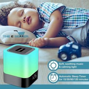 img 2 attached to 🔦 Homcasito Night Light Bluetooth Speaker, Touch Sensor Dimmable Bedside Lamps with Color Changing Warm White Light, Alarm Clock - Ideal for Kids, Bedroom, and Camping