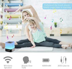 img 1 attached to 🔦 Homcasito Night Light Bluetooth Speaker, Touch Sensor Dimmable Bedside Lamps with Color Changing Warm White Light, Alarm Clock - Ideal for Kids, Bedroom, and Camping