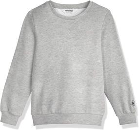 img 4 attached to 👕 Slouchy Soft Brushed Fleece Casual Basic Crewneck Sweatshirt for Boys or Girls 4-12 Years - Kid Nation