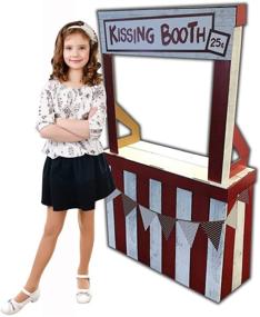 img 1 attached to 💏 Life Size Cardboard Cutout Standup Kissing Booth - People Cardboard