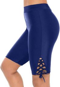 img 4 attached to 🩱 Ecupper Boardshorts Leggings: Stylish Stretch Swimsuit for Women - Clothing, Swimsuits & Cover Ups