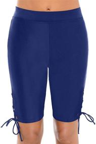 img 1 attached to 🩱 Ecupper Boardshorts Leggings: Stylish Stretch Swimsuit for Women - Clothing, Swimsuits & Cover Ups