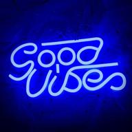 🌟 good vibes neon signs (13" x 7"), cisteen led neon light signs with acrylic board, goodvibes neon word light wall decor for bedroom, makeup room, game room, bar, wedding, party, powered by usb логотип