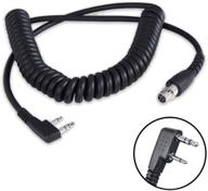 rugged radios cc-ken 2-pin to 5-pin coil cord cable: compatible with rugged v3, rh5r, rdh, baofeng, kenwood, hyt & relm handheld radios logo