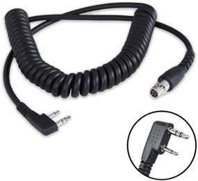 img 4 attached to Rugged Radios CC-Ken 2-Pin to 5-Pin Coil Cord Cable: Compatible with Rugged V3, RH5R, RDH, Baofeng, Kenwood, HYT & Relm Handheld Radios