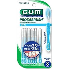 img 2 attached to 🦷 GUM Go-Betweens Proxabrush Cleaners Wide [3614] - Pack of 8 for Optimal Dental Hygiene