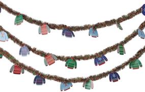 img 4 attached to Christmas Party Ugly Sweater Holiday Garland - 26 Feet