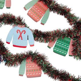 img 2 attached to Christmas Party Ugly Sweater Holiday Garland - 26 Feet