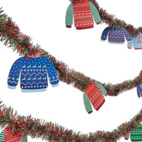 img 3 attached to Christmas Party Ugly Sweater Holiday Garland - 26 Feet