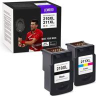 lemeroutrust remanufactured ink cartridge replacement for canon pixma - 210xl 211xl pg-210 cl-211 - compatible with mx410 mp480 mp495 mp250 mp280 mx330 ip2702 - black tri-color (2-pack) logo