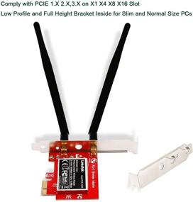 img 1 attached to 📶 Быстрый и надежный беспроводной адаптер LinksTek Wireless AC 600Mbps PCI-E Wi-Fi - Двухдиапазонный 2,4 ГГц/5 ГГц - Совместим с Windows 10 8.1 8 7 - Легкая установка - PCIE-AC600