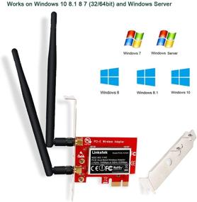 img 2 attached to 📶 Быстрый и надежный беспроводной адаптер LinksTek Wireless AC 600Mbps PCI-E Wi-Fi - Двухдиапазонный 2,4 ГГц/5 ГГц - Совместим с Windows 10 8.1 8 7 - Легкая установка - PCIE-AC600