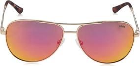 img 3 attached to Relay Womens Metal Aviator Sunglasses with Polarized UV Filter Lens