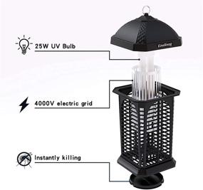 img 2 attached to 🦟 Endbug Bug Zapper: Ultimate Outdoor Insect Killer, Powerful 25W 4200V Waterproof Electric Mosquito Fly Trap for Home Garden Patio Backyard