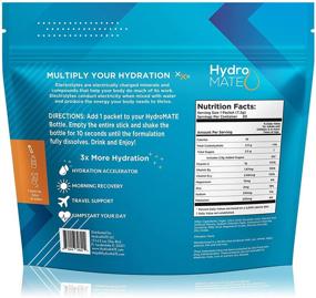 img 3 attached to 🍊 HydroMATE Electrolyte Powder Packets: Rapid Hydration Accelerator with +1000mg Vitamin C - Orange Citrus Flavor, 30 Count