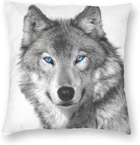 img 4 attached to Antcreptson Blue Eyed Printed Pillow Customize
