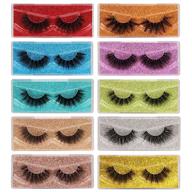 👀 yawamica mink lashes pack: 10 pairs of 3d fluffy false eyelashes - natural wispy style, 15-20mm length, dramatic thick & long fake lashes logo