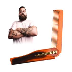 img 2 attached to 🧔 Kare & Kind Folding Pocket Comb for Men - Set of 4 Fine Tooth Combs (2 in Brown and 2 in Black) - Hair, Mustache, and Beard Styling - Men's Grooming Essentials - Perfect Gift