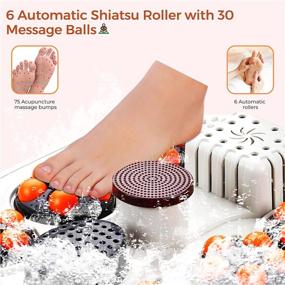 img 1 attached to Intexca Foot Spa Massager with 6 Motorized Rollers and Adjustable Time/Temperature for Foot Stress Relief and Relaxation