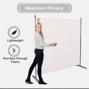 img 2 attached to 🚪 Freestanding Room Divider Partition Privacy Screen – Ideal for School, Church, Office, Classroom, Dorm Room, Kids Room, Studio, Conference – 72 inches Wide X 71 inches