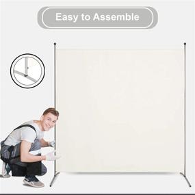 img 1 attached to 🚪 Freestanding Room Divider Partition Privacy Screen – Ideal for School, Church, Office, Classroom, Dorm Room, Kids Room, Studio, Conference – 72 inches Wide X 71 inches