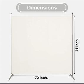 img 3 attached to 🚪 Freestanding Room Divider Partition Privacy Screen – Ideal for School, Church, Office, Classroom, Dorm Room, Kids Room, Studio, Conference – 72 inches Wide X 71 inches