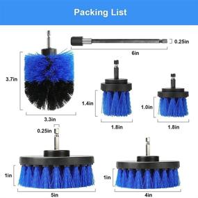 img 1 attached to 🔵 LINGSFIRE Drill Brush Set - 7 Pcs Power Scrubber Attachments for Bathroom, Kitchen, Car, Grout, Tile, Floor, Sink - Blue