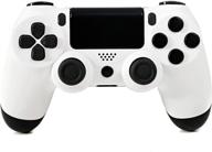 crazy controllerz wireless ps4 controller - soft touch white - added grip & multiple colors logo