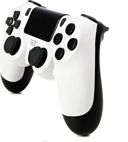 img 3 attached to Crazy Controllerz Wireless PS4 Controller - Soft Touch White - Added Grip & Multiple Colors
