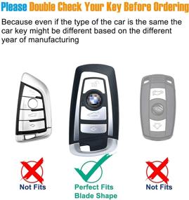 img 3 attached to 🔑 BMW Key Fob Cover - KVR Full Protection Soft TPU Key Case Compatible with BMW 1 2 3 4 5 6 7 Series X3 X4 M5 M6 GT3 GT5 (Keyless Go Only) - Model A (Blue)
