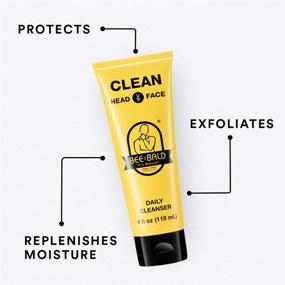 img 1 attached to 🐝 Bee Bald CLEAN Facial and Scalp Daily Cleanser effectively exfoliates and purifies, revealing rejuvenated skin with a delightful fresh scent, 4 Fl. Oz.