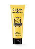 🐝 bee bald clean facial and scalp daily cleanser effectively exfoliates and purifies, revealing rejuvenated skin with a delightful fresh scent, 4 fl. oz. logo