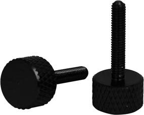 img 1 attached to 🔩 Premium Quality 10pcs Black Knurled Head Thumb Screws for Computer PC Graphics Card by uxcell