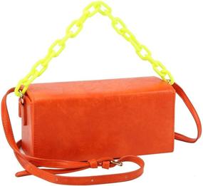 img 1 attached to Plastic Leather Satchel Crossbody Multicolor Women's Handbags & Wallets for Satchels