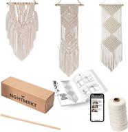 🌙 night market macrame kit: beginner's diy macrame wall hanging with 220 yards of macrame cord and wooden dowel logo