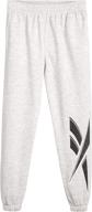 🔥 stay warm and stylish with reebok fleece tricot active sweatpants for boys logo