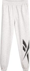 img 4 attached to 🔥 Stay Warm and Stylish with Reebok Fleece Tricot Active Sweatpants for Boys