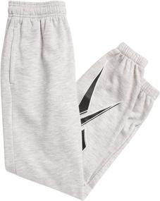 img 3 attached to 🔥 Stay Warm and Stylish with Reebok Fleece Tricot Active Sweatpants for Boys