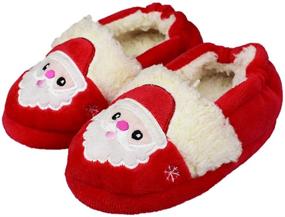 img 4 attached to 👧 Tirzrro Toddler Girls Soft Warm Indoor Slippers - Cute Slip-on Shoes for Little Kids