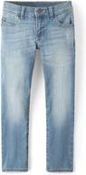 👖 the children's place boys' stretch straight leg jeans: durable and comfortable denim for active kids logo