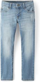 img 4 attached to 👖 The Children's Place Boys' Stretch Straight Leg Jeans: Durable and Comfortable Denim for Active Kids