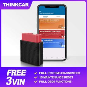 img 2 attached to Thinkcar Thinkcar 2 OBDII Bluetooth Scanner: Полносистемный 🔧 автомобильный диагностический инструмент для iOS и Android с 15 сервисами обслуживания/сброса.